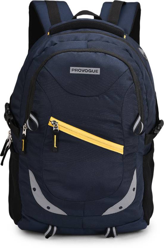 Large 35 L Laptop Backpack unisex spacy with rain cover and reflective strip  (Blue)